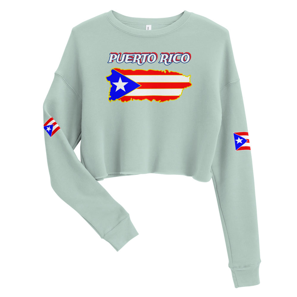 ROYAL MAP OF PR - (Women's PREMIUM Cropped Sweatshirt)