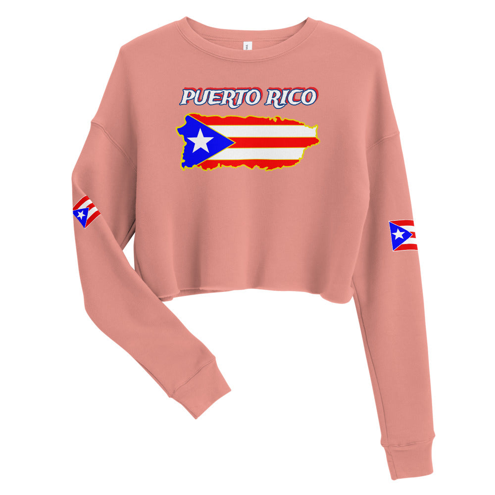 ROYAL MAP OF PR - (Women's PREMIUM Cropped Sweatshirt)