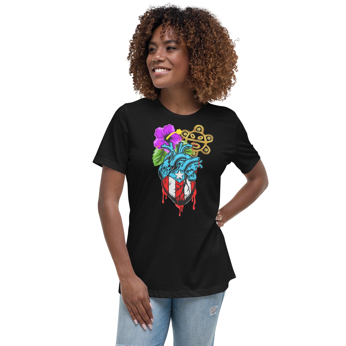 BORICUA DE CORAZON (Women's Relaxed Premium Tee)