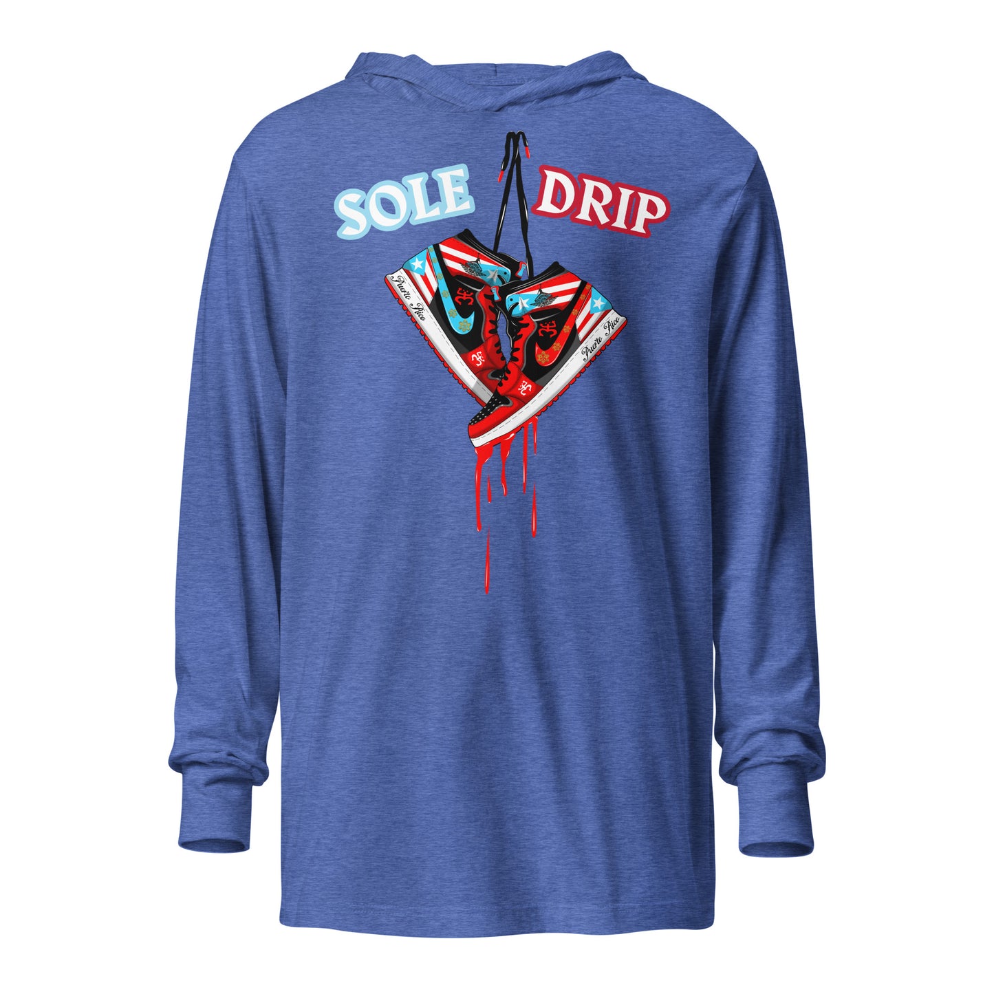 PR AIR JORDAN 1 - SOLE DRIP (Hooded long-sleeve tee)