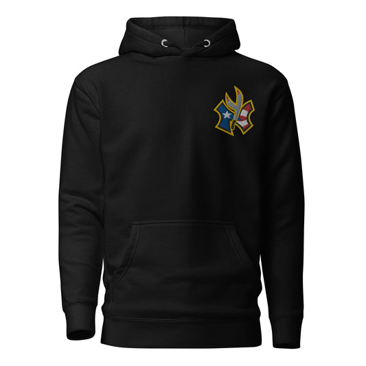 NUYO RICAN FLAG - GOLD EMBROIDERY (PREMIUM HOODIE)