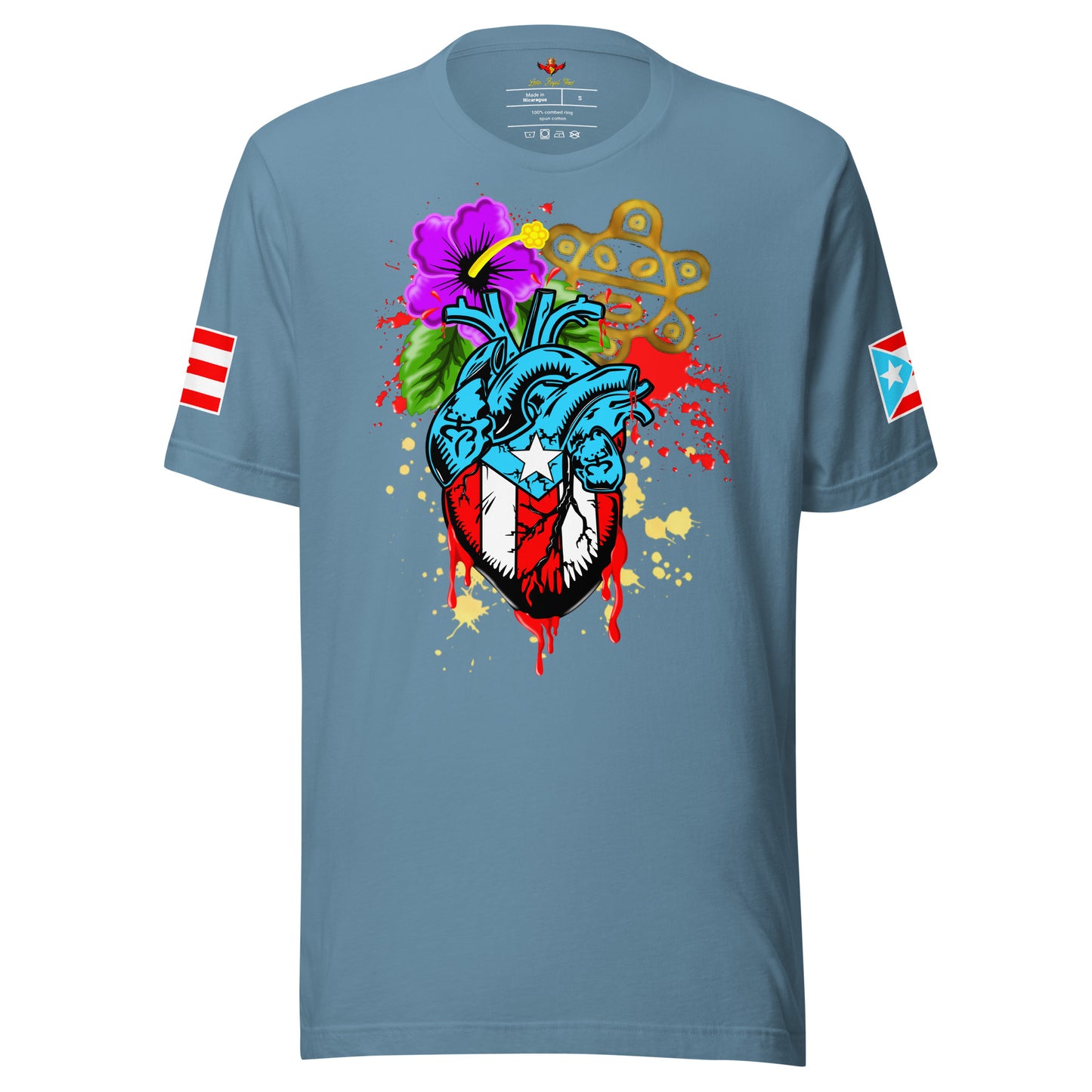 BORICUA DE CORAZON - SPLATTER (PREMIUM TEE)