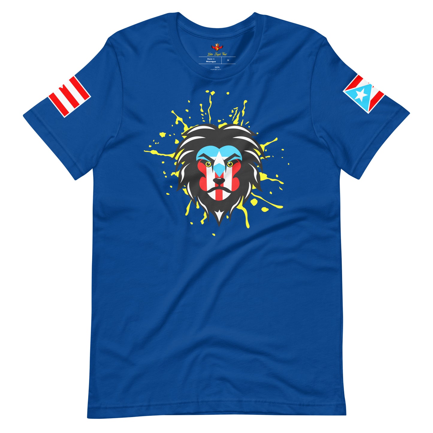 BORICUA KING - ROYAL SPLATTER (PREMIUM TEE)